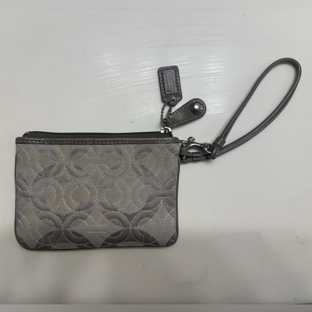 Coach Gray Wristlet